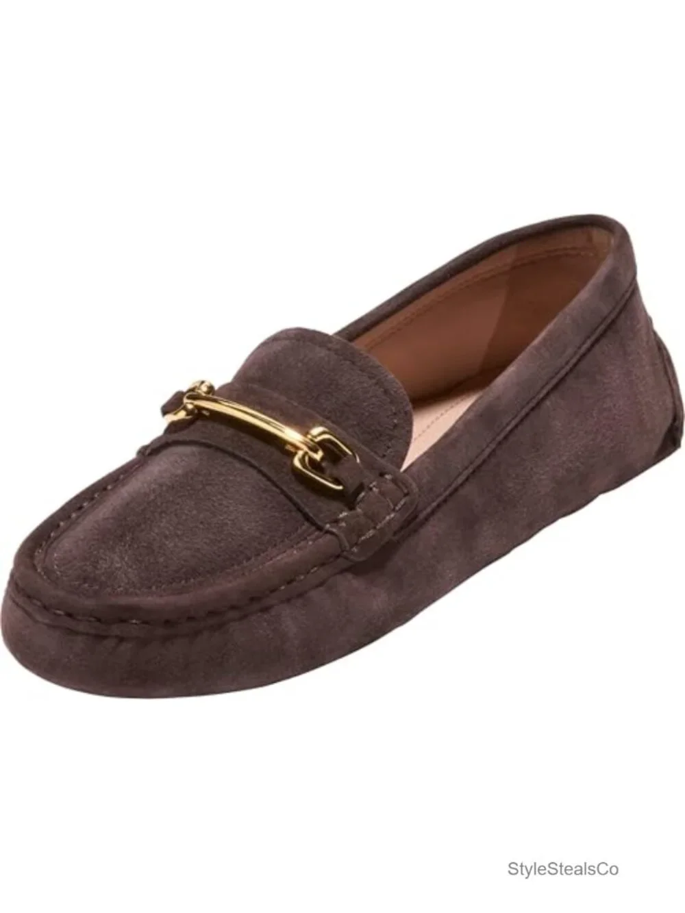 Cole Haan Leather Driving Loafers Women Casual Slip On Moc Toe Breathable
